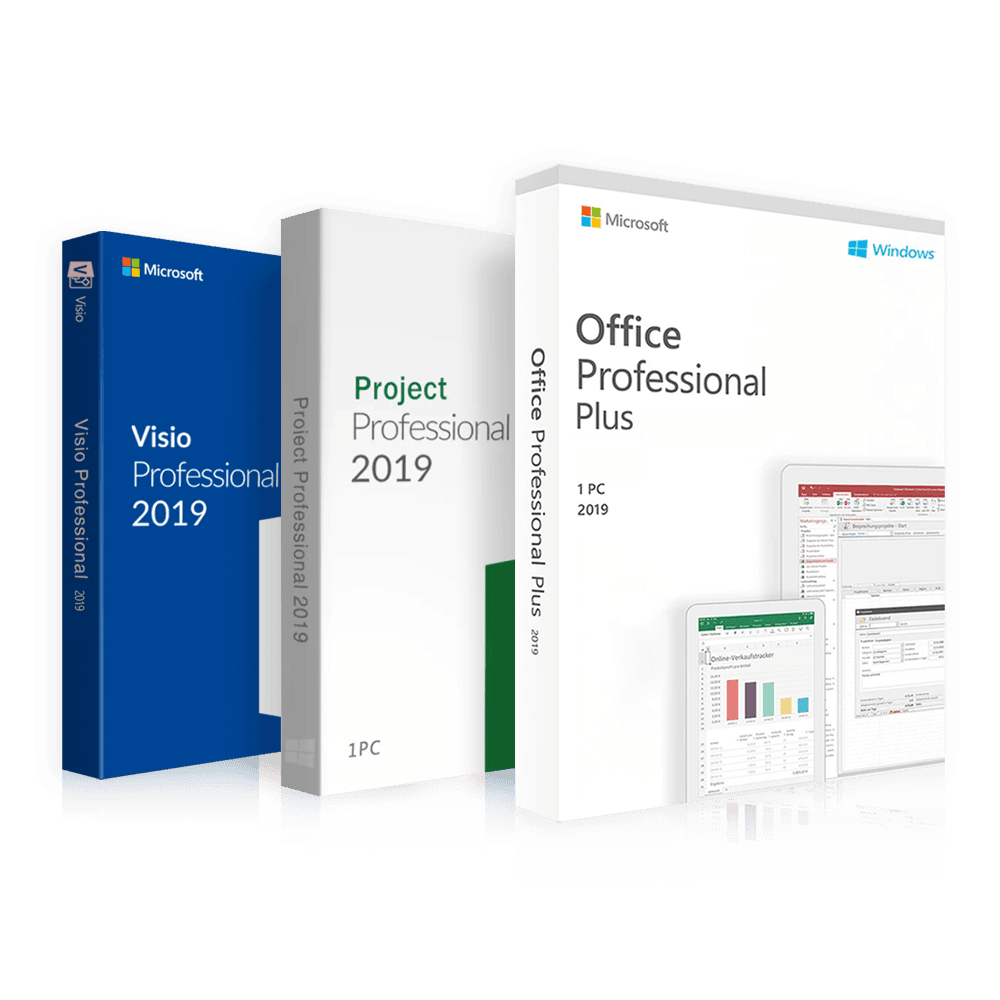 Microsoft Office 2019 Professional Plus + Project 2019 Professional + Visio 2019 Professional | Black Friday | 3 Programs for the Price of 1